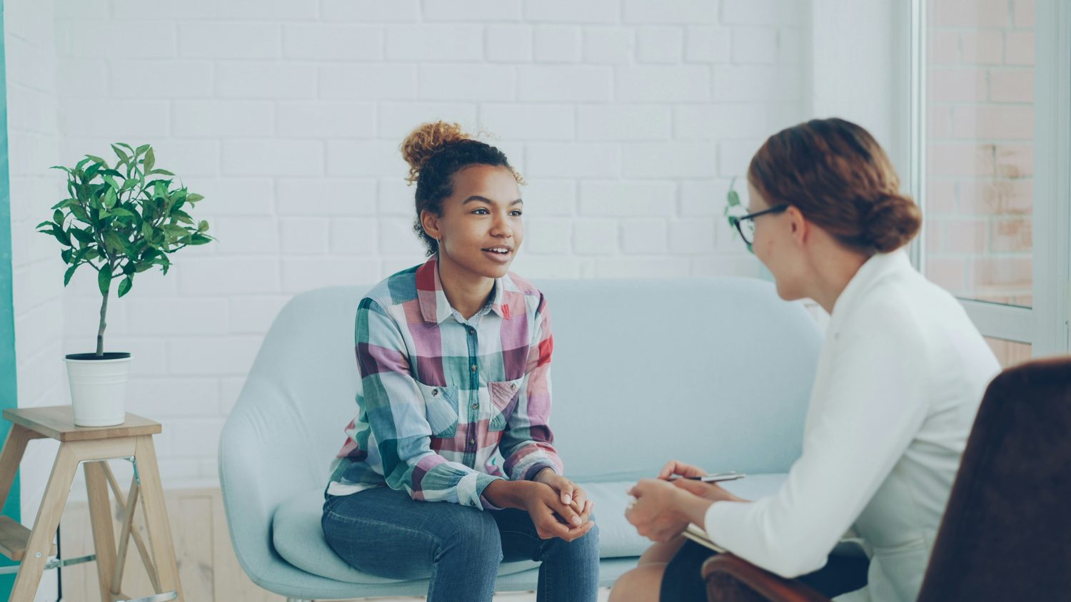 A CLRP advocate meeting with a client
